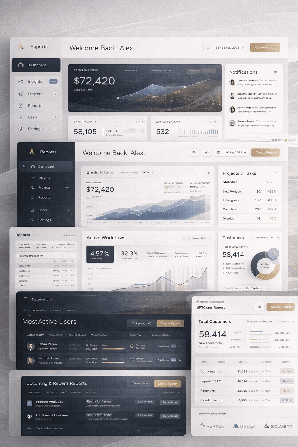SaaS Interface for a Web Product